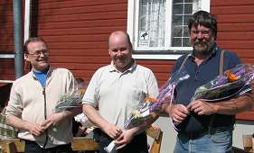 Frn vnster: Mats kock, Christer praktik-lrare, Thomas hustomte. TACK fr hjlpen sger Rolf.